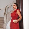 VESTIDO FESTA LUPITA LONGO TULE - TERRACOTA