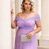 VESTIDO OMBRO A OMBRO PLUS SIZE LOUVRE - LAVANDA