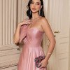 VESTIDO LONGO ZIBELINE BRILHANTE - ROSÉ