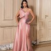 VESTIDO LONGO ZIBELINE BRILHANTE - ROSÉ