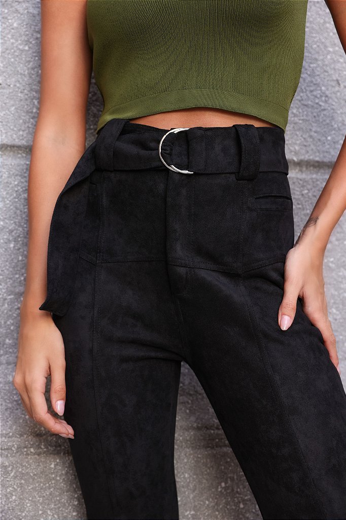 CALÇA LOS ANGELES SUEDE - PRETO
