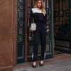 CONJUNTO MAITE MOLETINHO BLUSA ZÍPER - PRETO/BRANCO