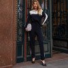 CONJUNTO MAITE MOLETINHO BLUSA ZÍPER - PRETO/BRANCO