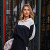CONJUNTO MAITE MOLETINHO BLUSA ZÍPER - PRETO/BRANCO