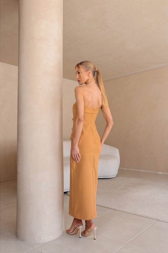 VESTIDO LONGUETE TOULOUSE - CAMEL