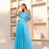 VESTIDO LARA LONGO CIGANINHA - AZUL TIFFANY