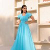 VESTIDO LARA LONGO CIGANINHA - AZUL TIFFANY