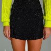 MINI SAIA VEGAS PAETÊ - PRETO