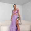 VESTIDO SELENA LONGO PAETÊ - LILÁS