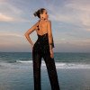 CONJUNTO CALÇA E BLUSA PANTALONA PAETÊ MELANY - PRETO