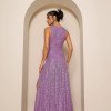 VESTIDO SELENA LONGO PAETÊ - LILÁS