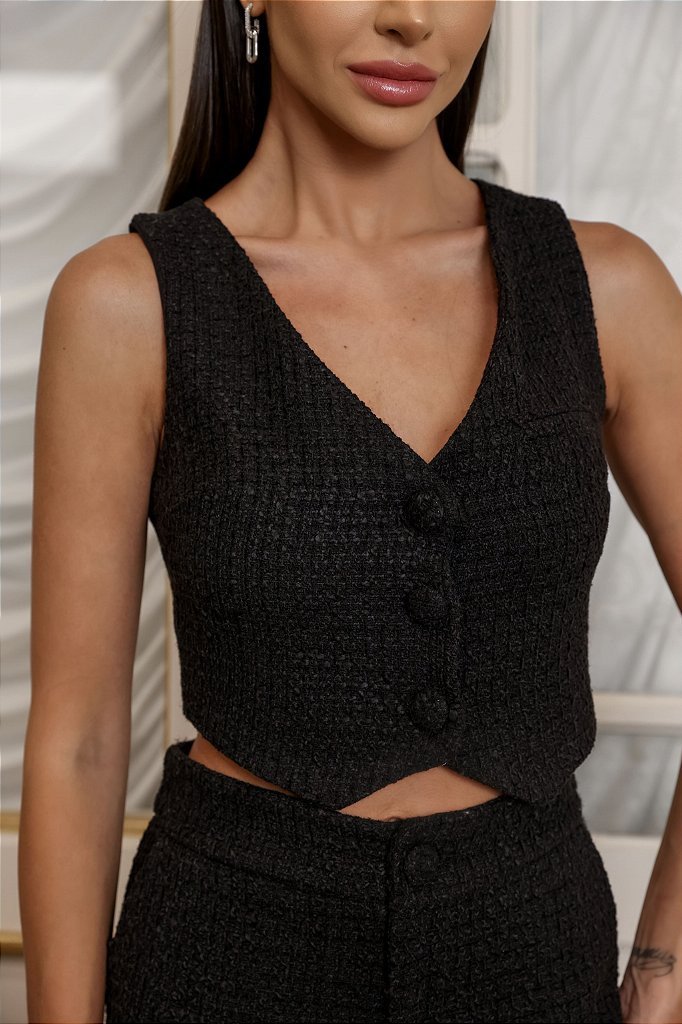 COLETE LONDON TWEED - PRETO