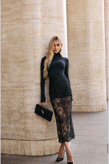 BODY HOTPANT MANGA LONGA - PRETO