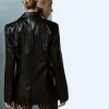 BLAZER DINAMARCA COURINO BALMAIN - PRETO