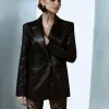 BLAZER DINAMARCA COURINO BALMAIN - PRETO
