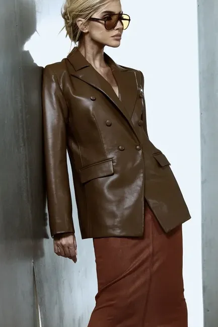 BLAZER DINAMARCA COURINO BALMAIN - CHOCOLATE