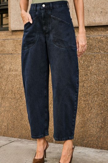 CALÇA JEANS MANUELLY BARREL - DARK JEANS