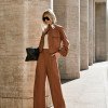 CONJUNTO BERLIM BOMBER CALÇA ALFAIATARIA - CAMEL