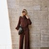CONJUNTO BERLIM BOMBER CALÇA ALFAIATARIA - CAFÉ