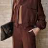 CONJUNTO BERLIM BOMBER CALÇA ALFAIATARIA - CAFÉ