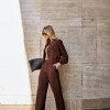 CONJUNTO BERLIM BOMBER CALÇA ALFAIATARIA - CAFÉ