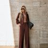 CONJUNTO BERLIM BOMBER CALÇA ALFAIATARIA - CAFÉ