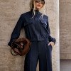 CONJUNTO BERLIM BOMBER CALÇA ALFAIATARIA - AZUL MARINHO