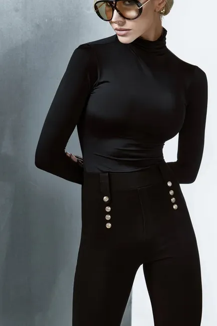 CALÇA MONTARIA BOTÕES - PRETO
