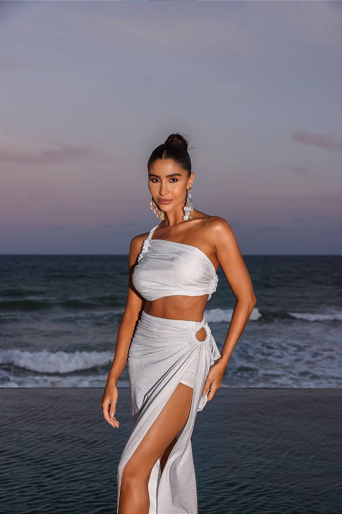 VESTIDO STEFANIA HOTPANT - PRATA