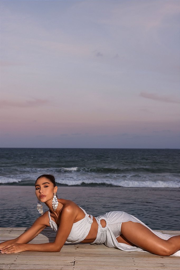 VESTIDO STEFANIA HOTPANT - PRATA