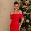 VESTIDO LU MIDI OMBRO A OMBRO - VERMELHO