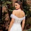 VESTIDO THAISE OMBRO A OMBRO TULE PEDRARIA NOIVINHAS - BRANCO