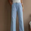 CALÇA WIDE LEG RAFA JEANS CLARO