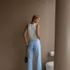 CALÇA WIDE LEG RAFA JEANS CLARO