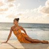 CONJUNTO BODY COM PAREÔ LARANJA - MALDIVAS
