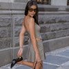 CONJUNTO SAIA PLISSADA COLETE PIED DE POULE - FENDI