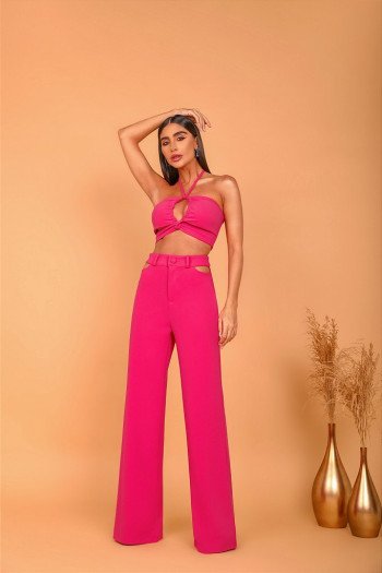 CONJUNTO BERLIM CALÇA VAZADA - PINK