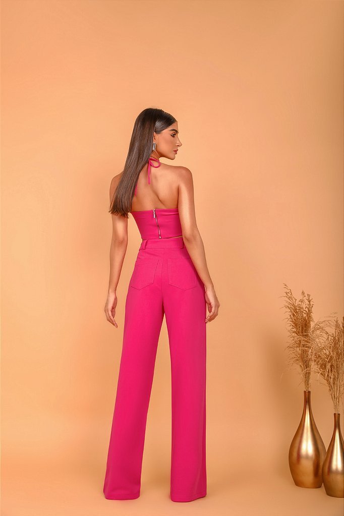 CONJUNTO BERLIM CALÇA VAZADA - PINK