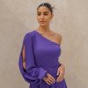 VESTIDO LONGO UM OMBRO EM CAMADAS LUÍSA - ROXO