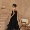 VESTIDO LONGO T.Q.C. COM MACAQUINHO - PRETO