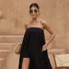 VESTIDO LONGO T.Q.C. COM MACAQUINHO - PRETO