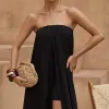 VESTIDO LONGO T.Q.C. COM MACAQUINHO - PRETO