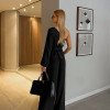 CONJUNTO PANTALONA BLUSA UM OMBRO - PRETO