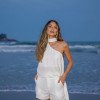BLUSA ISA ALONGADA ASSIMÉTRICA - OFF WHITE