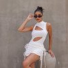 SAIA FRANZIDA TIRAS LATERAIS - OFF WHITE