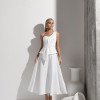 VESTIDO BELLE MIDI ALFAITARIA NULA MANGA - BRANCO
