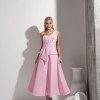 VESTIDO BELLE MIDI ALFAITARIA NULA MANGA - ROSA CLARO