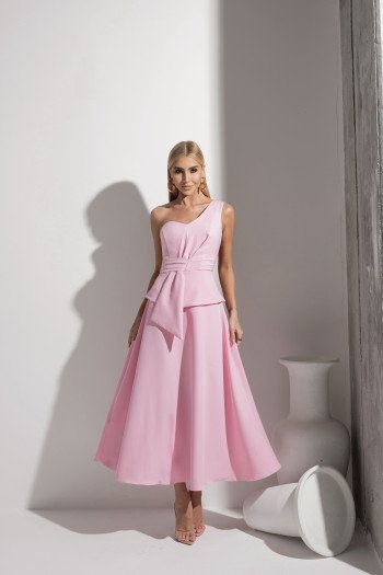 VESTIDO BELLE MIDI ALFAITARIA NULA MANGA - ROSA CLARO