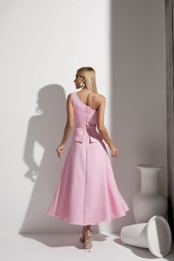 VESTIDO BELLE MIDI ALFAITARIA NULA MANGA - ROSA CLARO