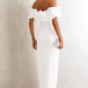 VESTIDO OMBRO A OMBRO MIDI BABADOS PATY - BRANCO